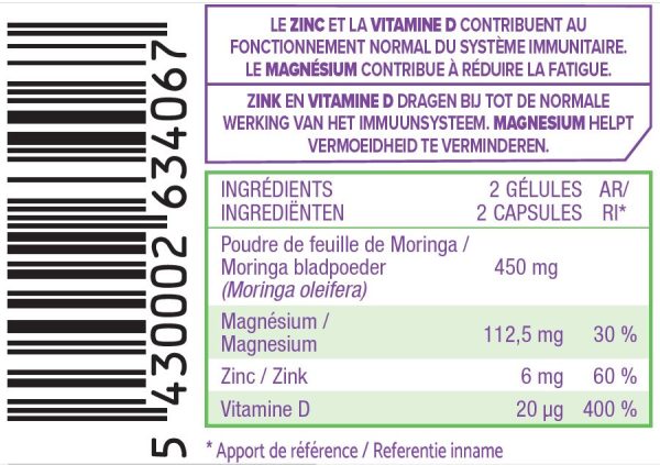 Gélules Défenses Immunitaires Moringa+Boost